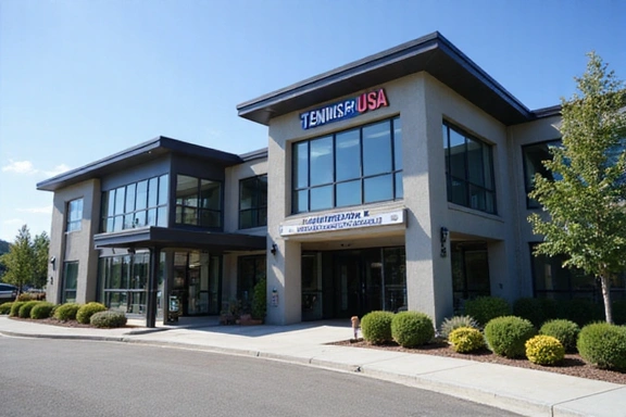 Exterior view of TennisPro USA headquarters building