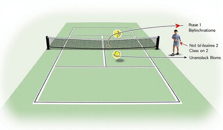 Detailed diagram of a tennis serve motion